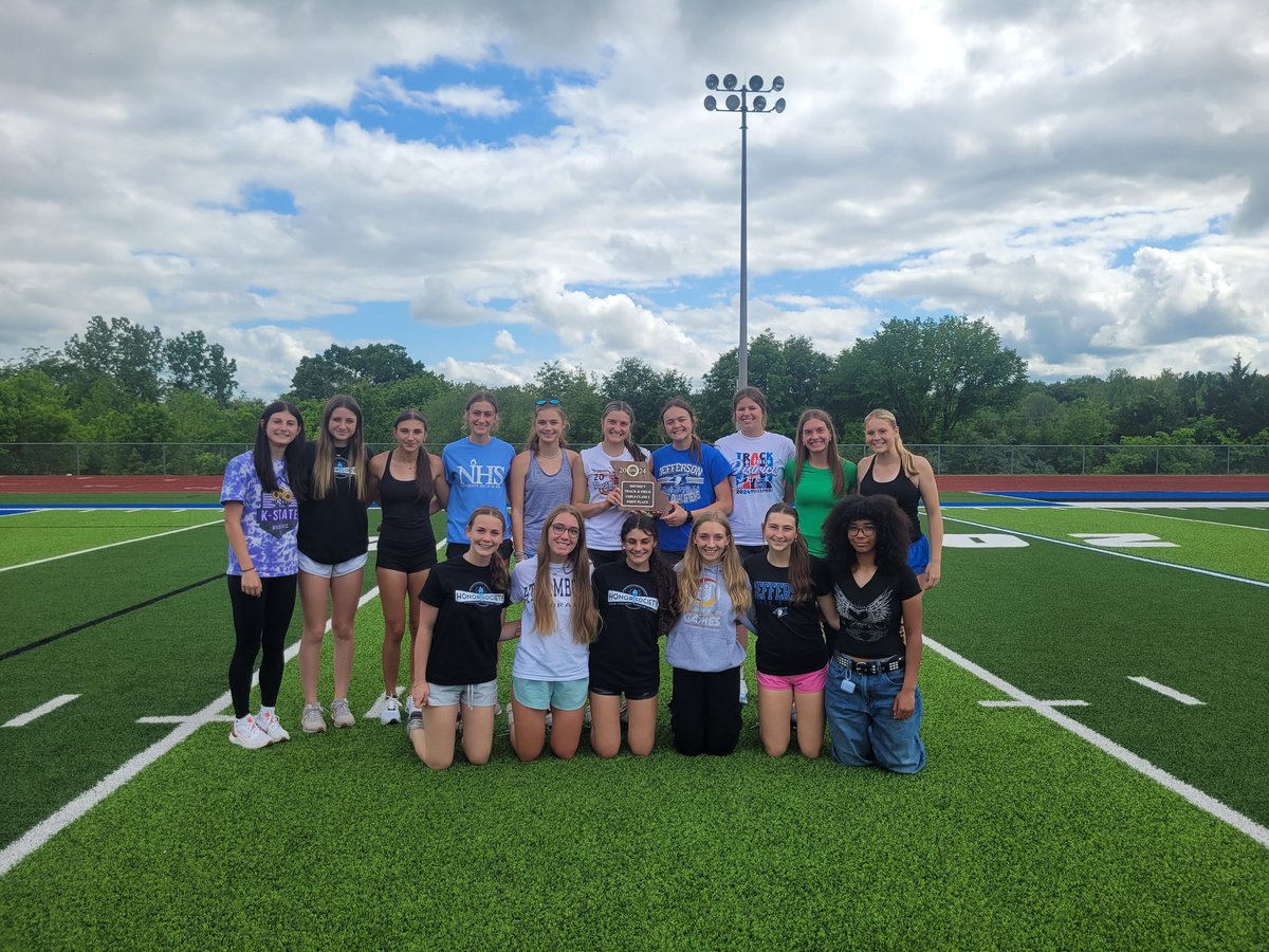 Here are your R7 Boys and Girls district champions!  Saturday was such a long and grueling day, with a couple of delays in the meet. It wasn't fair to post a pic with only a few remaining athletes at 7:30 p.m. It was a team effort to score as many points as they each did.  WTG!!
