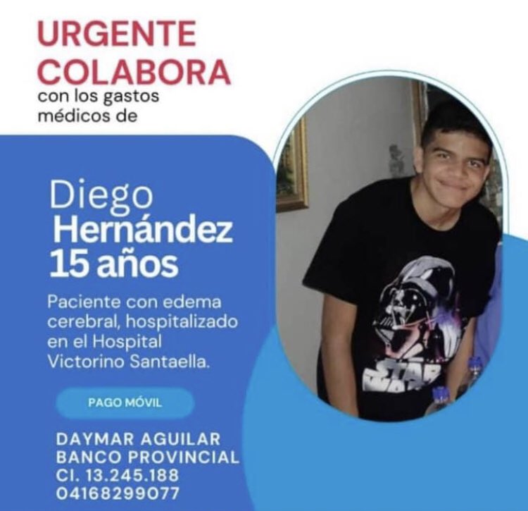 Ayudemos a Diego ¡URGENTE! Tiene apenas 15 años 🙏😞😞🥰 #ServicioPublico