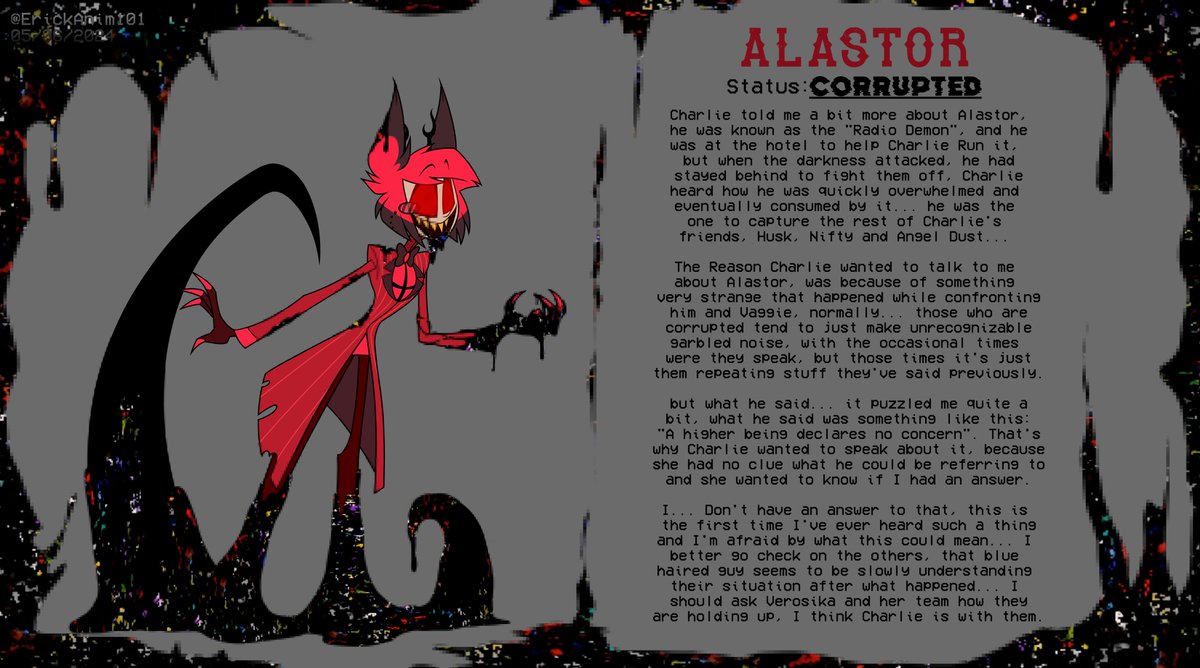 The Radio Demon.

'what did he mean?'-Pibby

#HazbinHotel #HazbinHotelAlastor  #HazbinHotelAU #pibbyapocalypse