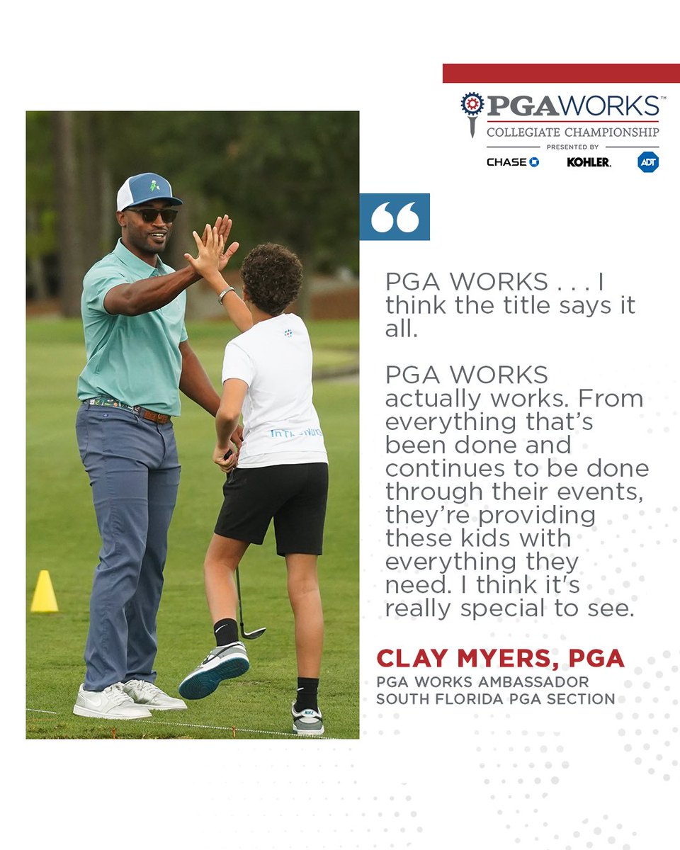 You can do anything you put your mind to.❤️ PGA of America Member and former #PGAWORKS Collegiate Championship competitor Clay Myers, is proof of this. As a young boy, he followed his passion for the game. Now, he’s a @PGA of America Member and changing the landscape of golf.💪🏼