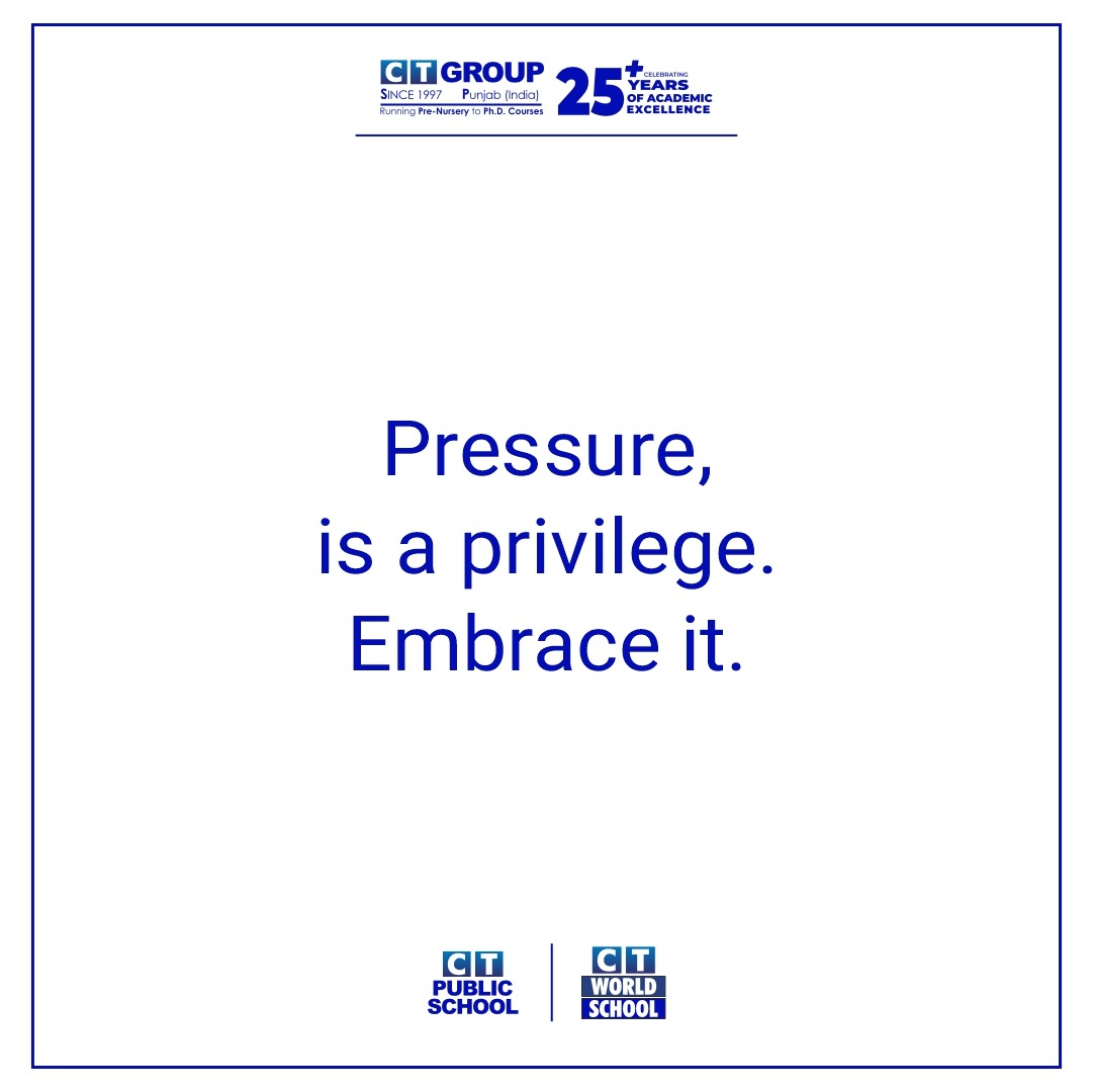 Embrace pressure as your ally, not your enemy. It's the thrill of the game, the adrenaline rush that propels us forward. Rise to the challenge and let your greatness unfold. #ctgroup #morningpost #ctu #ctps #ctw #teamct #ctians #positivemind #mindful