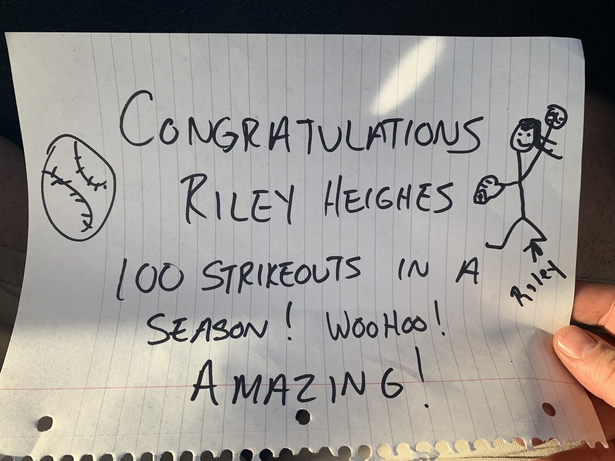 Congratulations to Riley Heighes for striking out her 100th batter of the season tonight! #TigerPride #ClawsUp