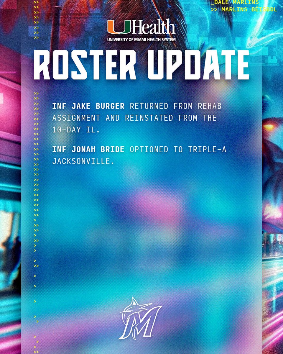 Today’s roster update presented by @UMiamiHealth: