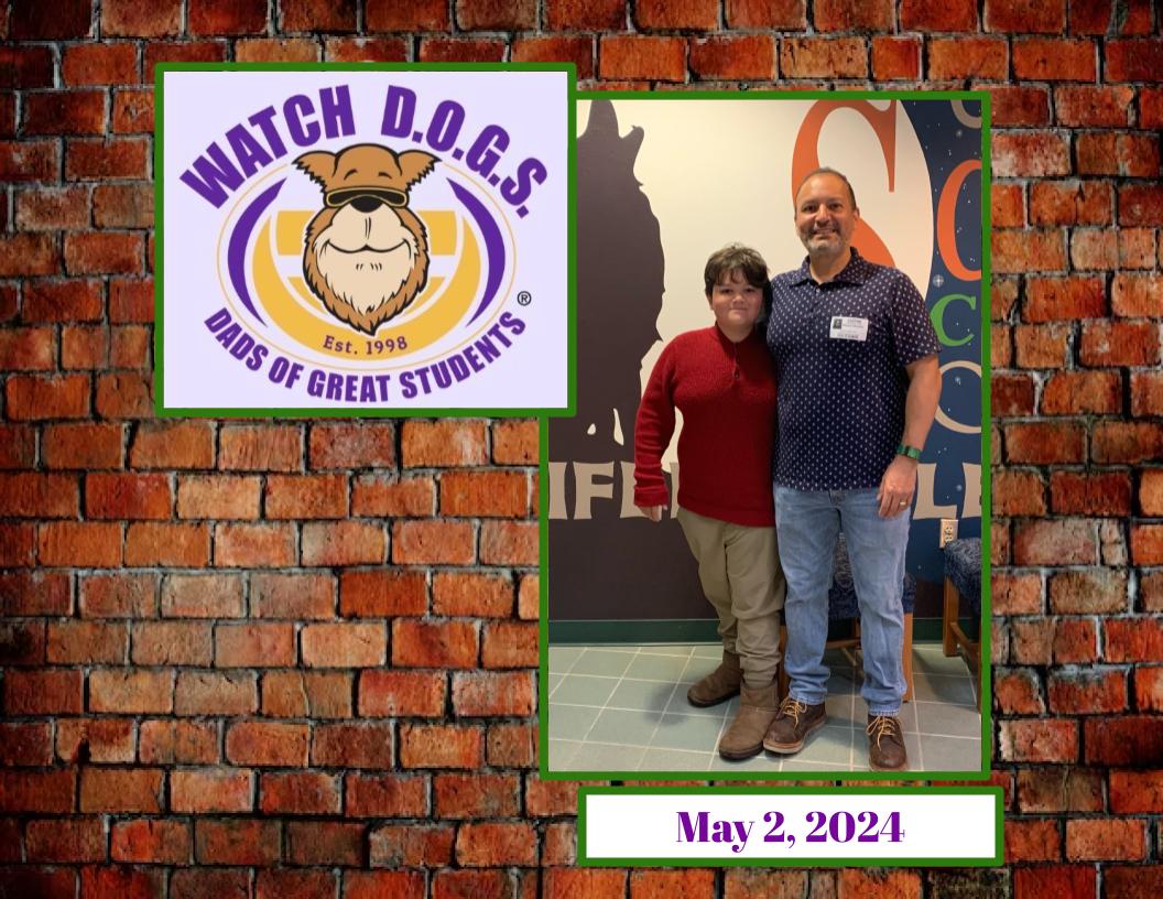 💜 We enjoyed having our Watch D.O.G.S., Mr. Sifuentes, spend the day with us at Schell! Thanks for helping out around our school and keeping us safe. 💜

#levelupplanoisd 
#watchdogs