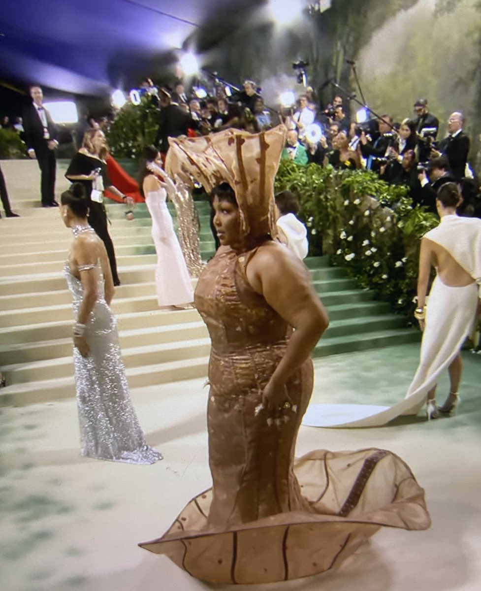 PopCrave's tweet image. Lizzo on the #MetGala carpet.