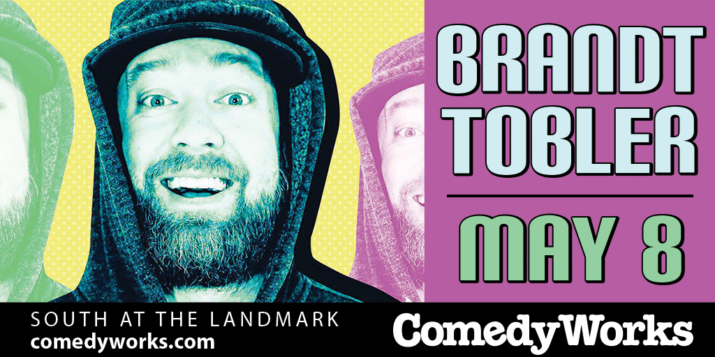 Catch the hilarious @brandttobler headlining Comedy Works South on Wednesday! Tickets at comedyworks.com