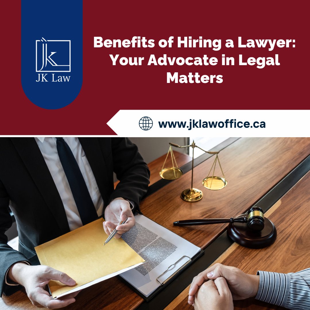 Benefits of Hiring a Lawyer: Your Advocate in Legal Matters
Hiring a lawyer provides peace of mind and expert protection for your rights and interests in various legal situations. 
#canada #corporatelaw #immigration #immigrationlaw #calgarylawfirm #realestatelaw #personalinjury