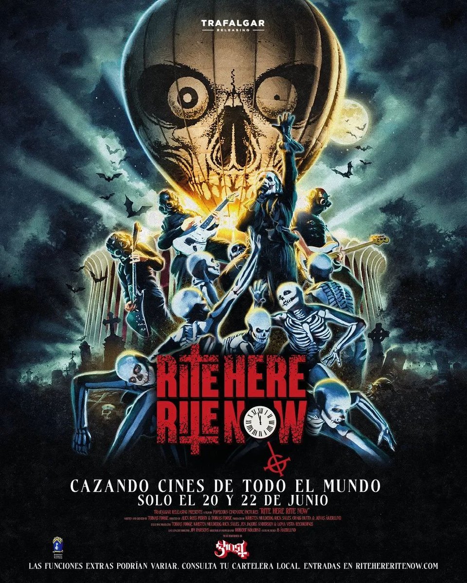 GhostParaguay's tweet photo. queremos que la película rite here rite now de @thebandGHOST esté en todas las salas de cines en paraguay para que todos los fans estén presentes ya sea en el avant premiere o en el estreno oficial @filmagicpy @CineVillamorra @cinemultiplaza https://t.co/ACtInrCP6Z