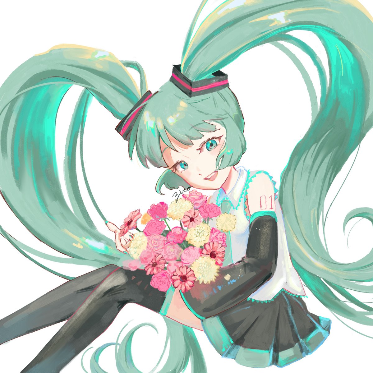 初音ミク 「ピアプクロウですホー!今日もピアプロに投稿された作品を紹介していくホー☆ziro」|piapro(ピアプロ)のイラスト