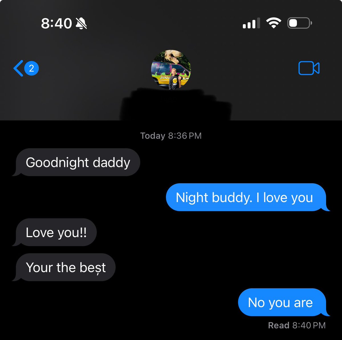 When your 8 year old texts you the most wholesome thing. #prouddad #gamerdad #family