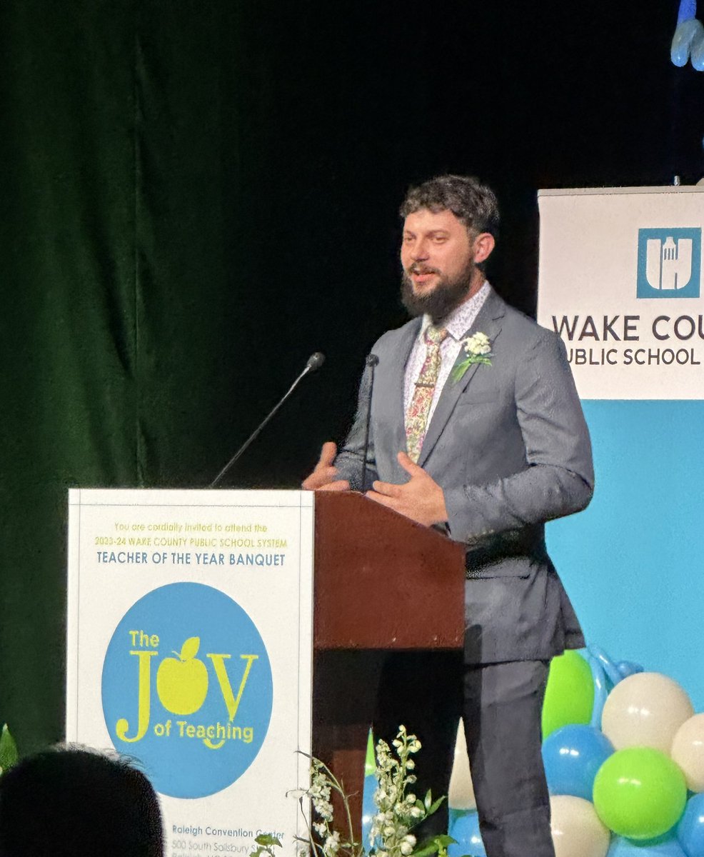 Congratulations to the new Wake County Public Schools <a href="/WCPSS/">Wake County Public School System</a> Teacher of the Year, Ryan Berglund, <a href="/millbrookmagnet/">Millbrook Magnet HS</a> Millbrook Magnet High School. 🎉🎉🎉