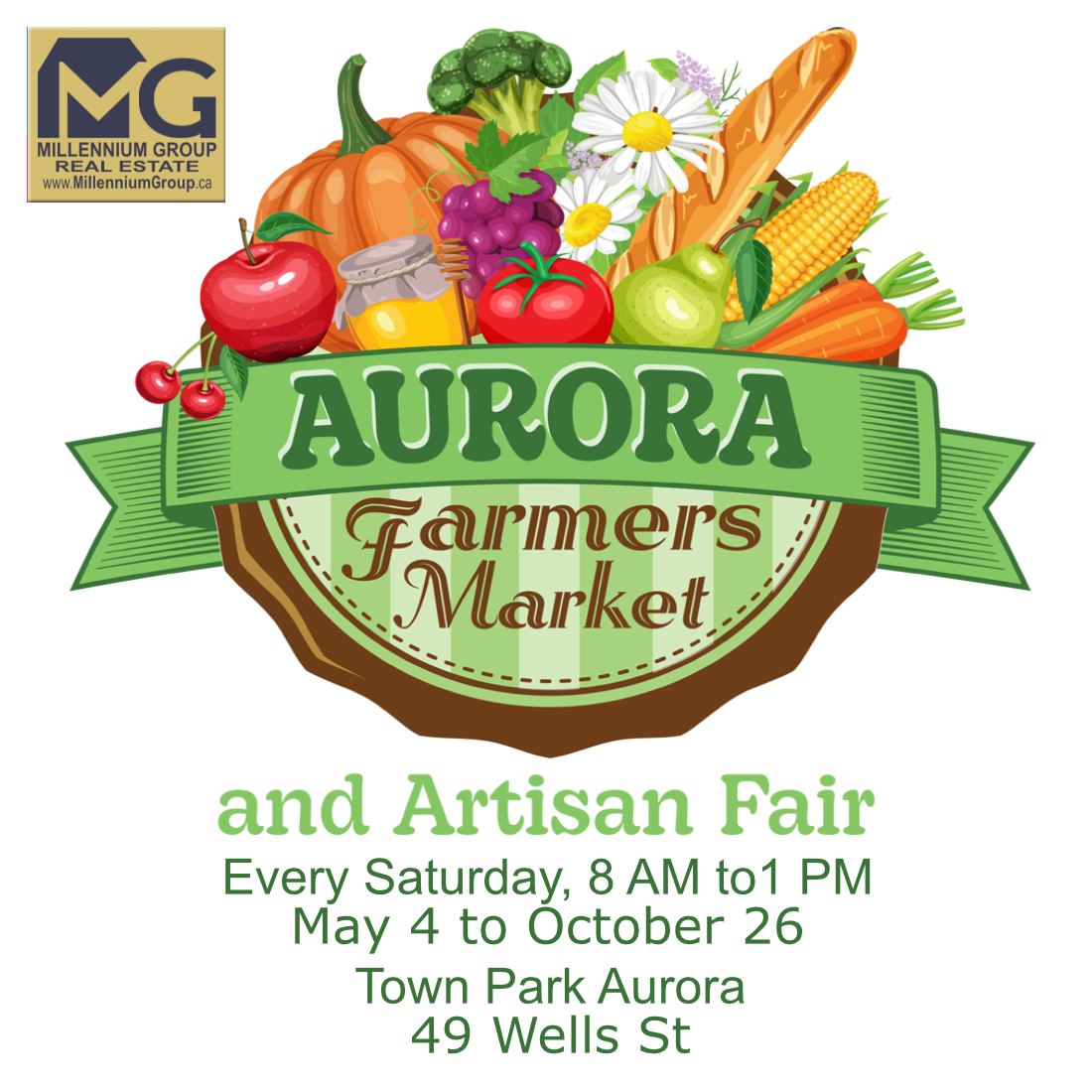 It's back! The Aurora Farmers Market happens every Saturday from 8 AM to 1 PM ending October 26. Get yourself some farm fresh food tomorrow morning! 🥬🥕🌽

#AuroraFarmersMarket #FarmersMarket #KendraCutroneBroker #TonyCutroneRealtor #MillenniumGroupRealEstate #FREEHomeEvaluation