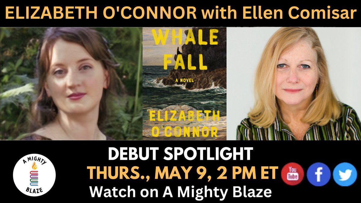 Debut Spotlight host @elesscom welcomes Elizabeth O'Connor (@Elizaroconnor) to discuss her debut novel, 'Whale Fall.' This book is 'a luminous first novel ... Literary voyagers looking for new worlds should add this to their itinerary,' says @PublishersWkly. 2 PM ET THURS