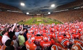 Clemson,SC➡️Brunswick,GA-Thank you @ClemsonFB @CoachEason1 for coming by practice today! 🟦🟨🏴‍☠️⚓️☠️ #AllAboutTheFamily #PiratePride