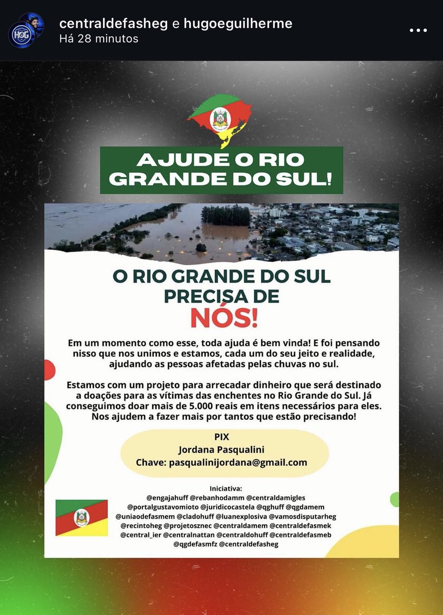 qualquer ajuda se torna muito na vida de quem precisa! vamos unir nossas forças! pfvr, doem e compartilhem muitooooo!!!! @centraldefasheg @hugoeguilherme