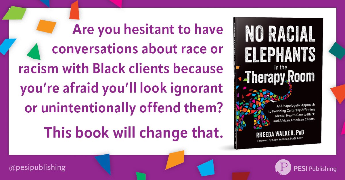 No Racial Elephants in the Therapy Room is available for pre-order! You're definitely going to want this resource. Order your copy now in anticipation of the release in two weeks. Check out the link in my bio. 

#newbook #therapists #therapistsofinstagram #therapy #counseling
