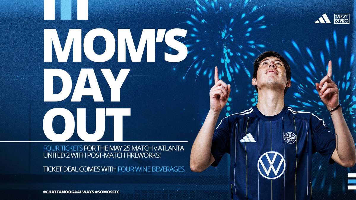 Still looking for the perfect Mother's Day gift? 🍷⚽ We've got it right here! Get 4 tickets and 4 glasses of wine for $100! We're celebrating May 25 🆚 ATL UTD 2 and ending the night with FIREWORKS 🎆 Grab this limited offer NOW! 👉hubs.li/Q02wg97d0