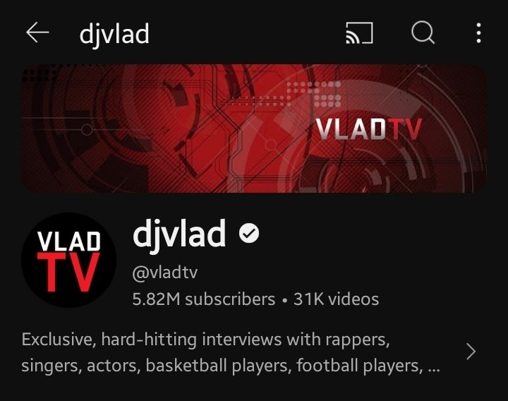 Y'all ain't really trying to hurt Vlad unless you make that subscriber number DROP. He'll always have a voice with over 5 million subscribers. Sadly, more than half of that is Black folks. 

Change it. Tell a friend. Same thing with Breakfast Club and any other outlet you're