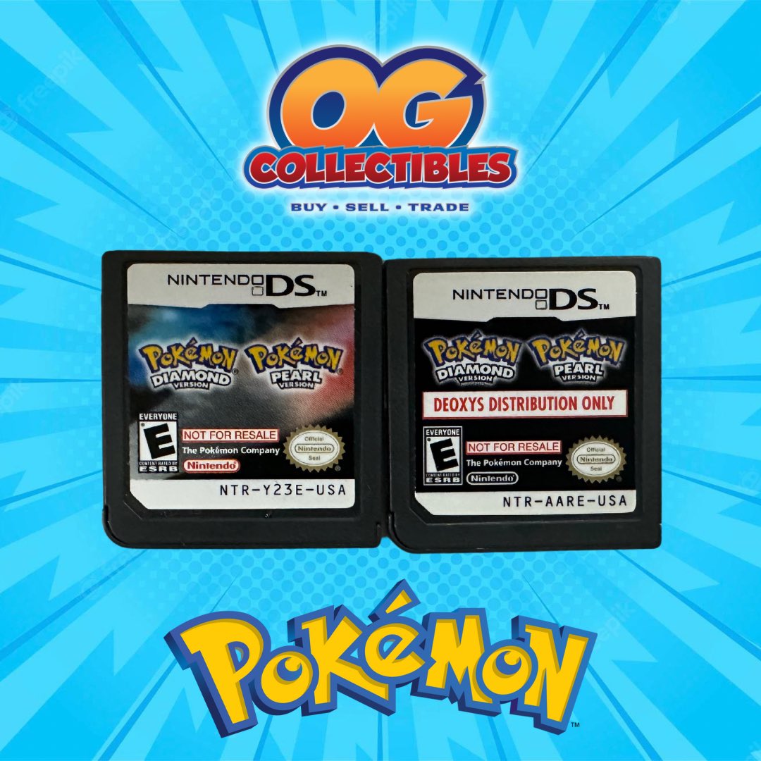 POKEMON DEMO CARTS 🔥
.
.
Just Got These Grails In! 💎 Now Available 🛍️ Great Item For Any Pokemon Collector 🔥
.
.
#pokemon #pokémon #ogcollectibles #gamestore #pokemondiamond #pokemonpearl #pokemondiamondandpearl #pokemondeoxys #pokemondemos #pokemongames #pokemonds #videogame