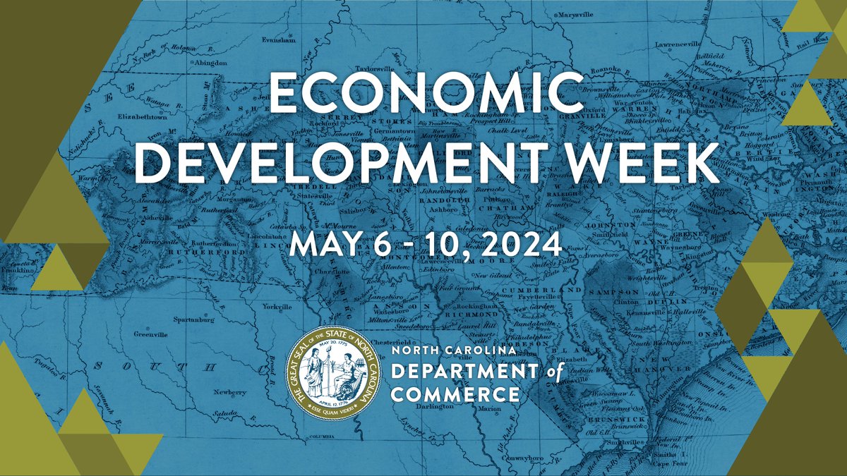 It's #EconDevWeekNC! Stay tuned as we celebrate and highlight our state's recent #EconDev, #RuralDev, and #CleanEnergyDev successes.