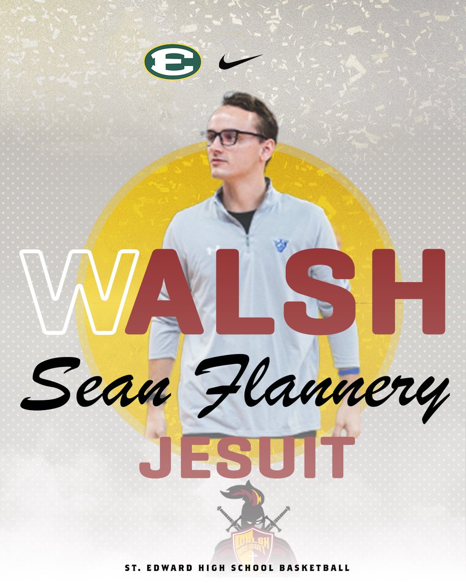 The St. Edward Basketball brotherhood would like to congratulate former Eagle <a href="/Sean_Flan10/">Sean Flannery</a> on recently being named the head coach of <a href="/WalshJesuitMBB/">Walsh Jesuit Men's Basketball</a>. Best of luck in your new endeavor #EDSUP #BUILTDIFFERENT