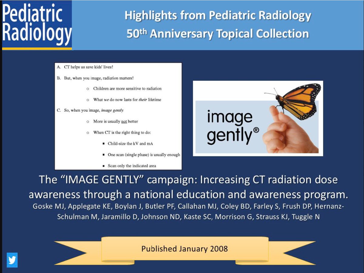 Image Gently Featured in <a href="/PedRadJournal/">Pediatric Radiology</a>  50th Anniversary Topical Collection. Click the link to see a thank you note and the article.
ow.ly/nBaM50RxW35