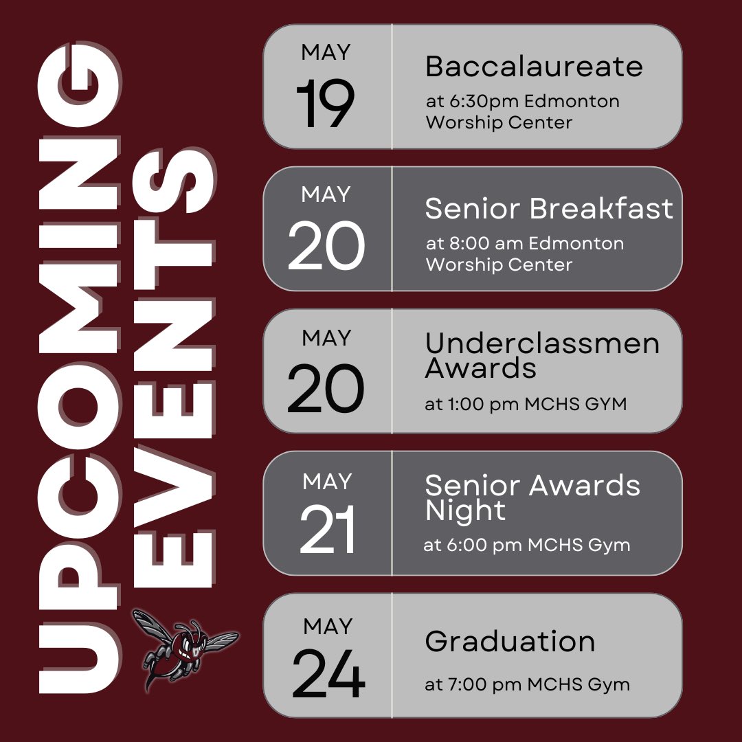 🎓 Upcoming Events 🎓