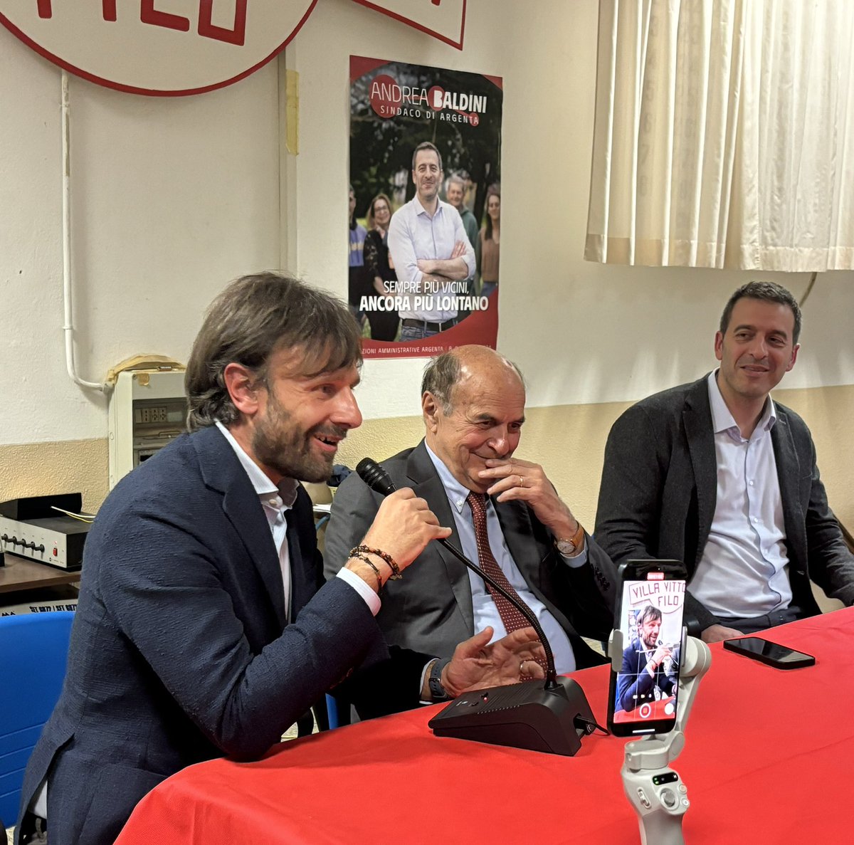 A Filo con Andrea Baldini candidato sindaco di Argenta e Riccardo Graziani candidato sindaco di Alfonsine. A questi due splendidi sindaci dico sappiate bene cosa ci giochiamo: 1/2