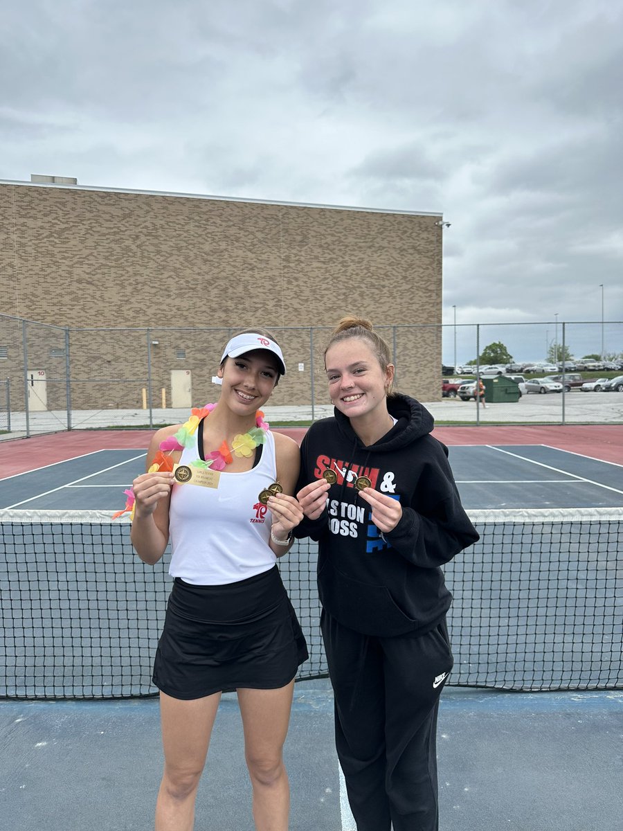 Lexi and Bayla are Trailblazer Conference Tournament Champions at #1 doubles!