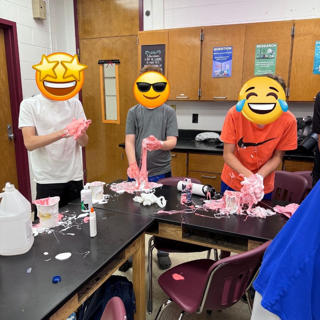 Take chances. Make mistakes. Get Messy… My 7th graders were rewarded for all their hardwork and they got to make a mess… I mean Slime 🤪 today! #scienceisfun #makingmesses #makingslime #mmswolves @FCPS1Science @MMS_WOLVES