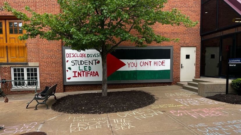 Case Western Reserve University (Cleveland, OH) - as Jews around the world commemorate Yom HaShoah (the Holocaust), Students for Justice in Palestine (SJP) has the sick audacity to vandalize a school building with threatening language targeting Jewish students - 'You can't hide'.…