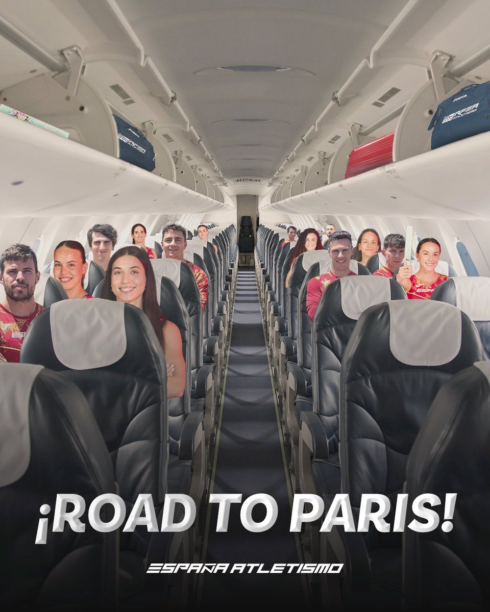 ✈️ Avión con destino #Paris2024… ¡embarcamos! 4x400🚺 🤝 4x400🚹 ¡Estamos dentro! #EspañaAtletismo #WorldRelays #PasiónPorCompetir