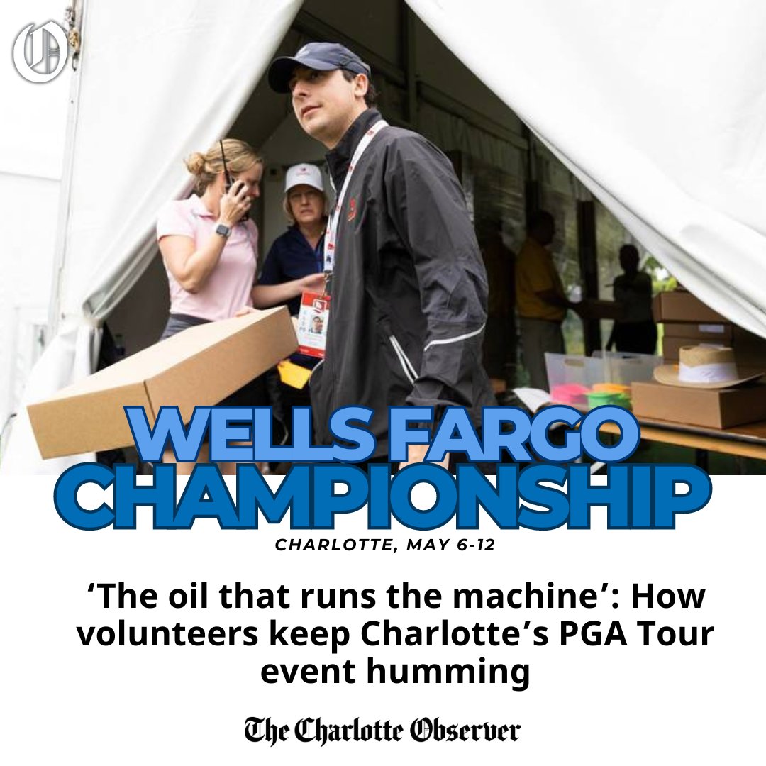 The Observer's @shane_connuck takes you behind the scenes at the Wells Fargo Championship, which returns to Quail Hollow Club this week, more than 2,000 volunteers from near and far make sure the event runs smoothly. charlotteobserver.com/sports/golf/ar…