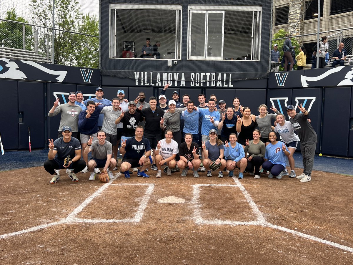 📸 One of our favorite days of the year - the annual Villanova Athletics Staff Softball Game! ✌️🥎 #GoNova