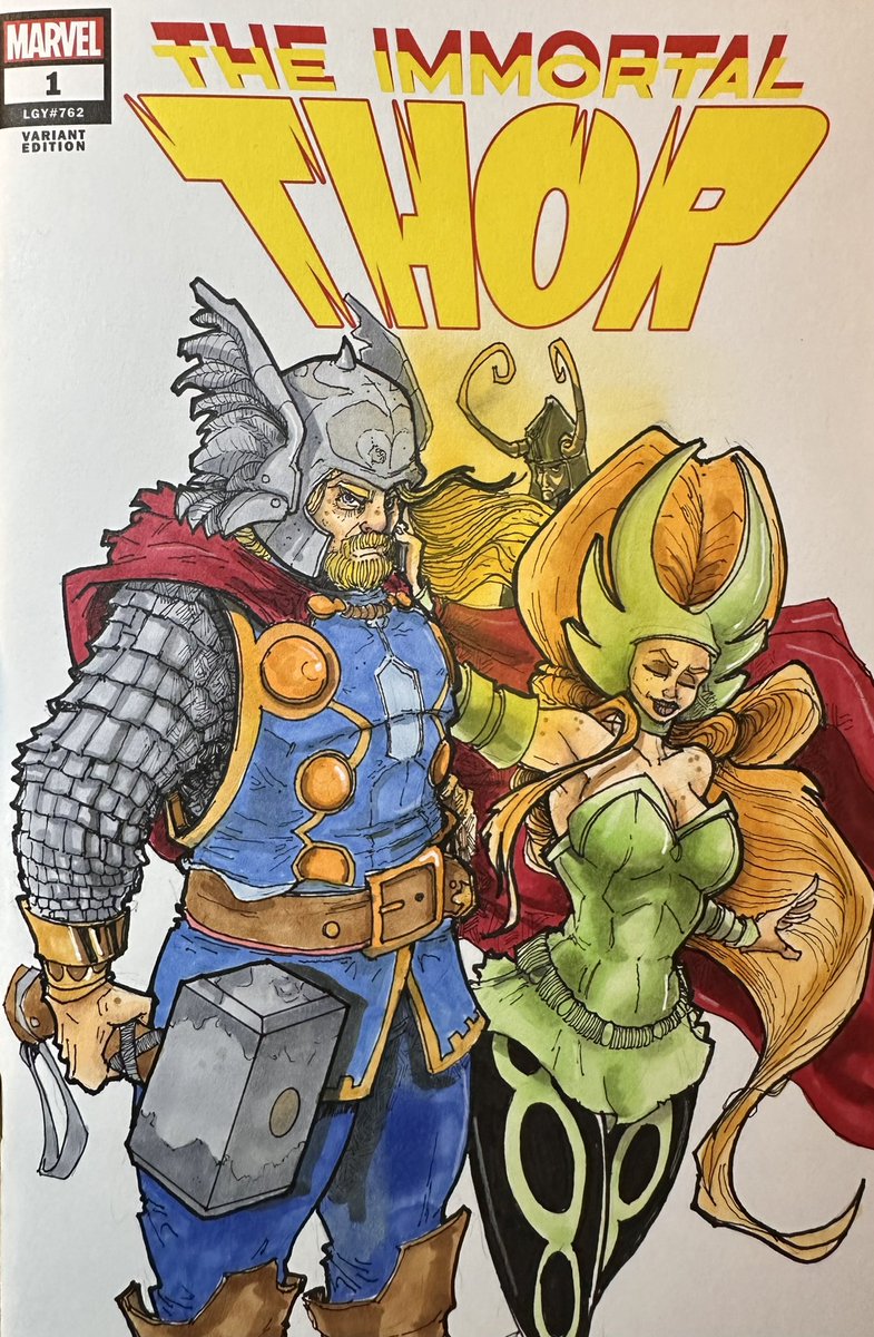 Rendered #Thor blank cover . . . . . #art #illustration #doodlebags #doodle #draw #drawing #nashville #nashvilleartist #nashvilleart #marvel #enchantress #marvel #comicbook #loki @CopicOfficialUS