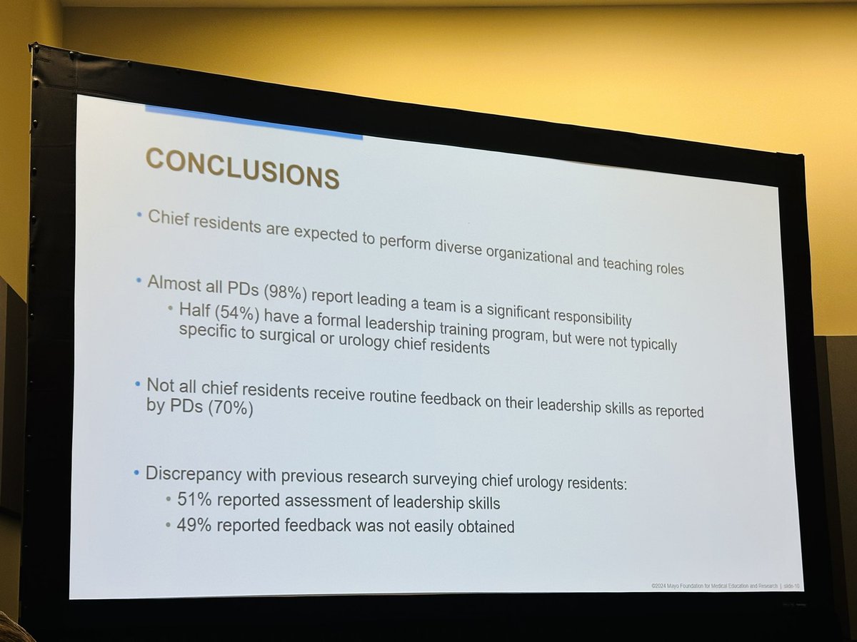 @AmandaSeyer @kvnkoo Fantastic work by @AmandaSeyer. Perhaps an opportunity for @AmerUrological Core Curriculum content to be developed for leadership training for residents… #AUA24