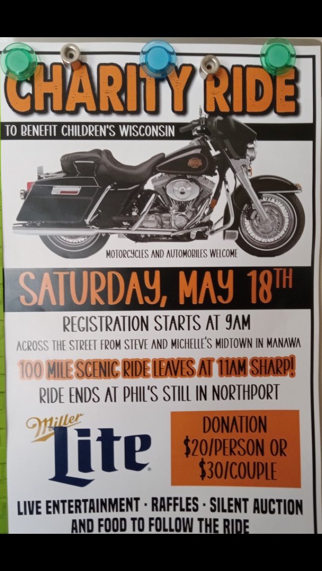 ❤️❤️❤️

#motorcycles #charity #wisconsin 
#childrenshospital @MillerLite