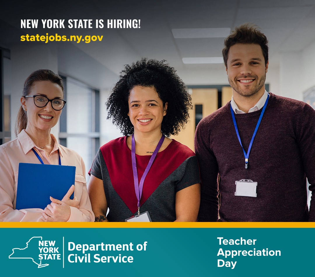 Today we celebrate one of the most important jobs in New York State—molding and inspiring the next generation. Happy #TeacherAppreciationDay to all New York State teachers. Thank you for the work you do to make a difference in student's lives.