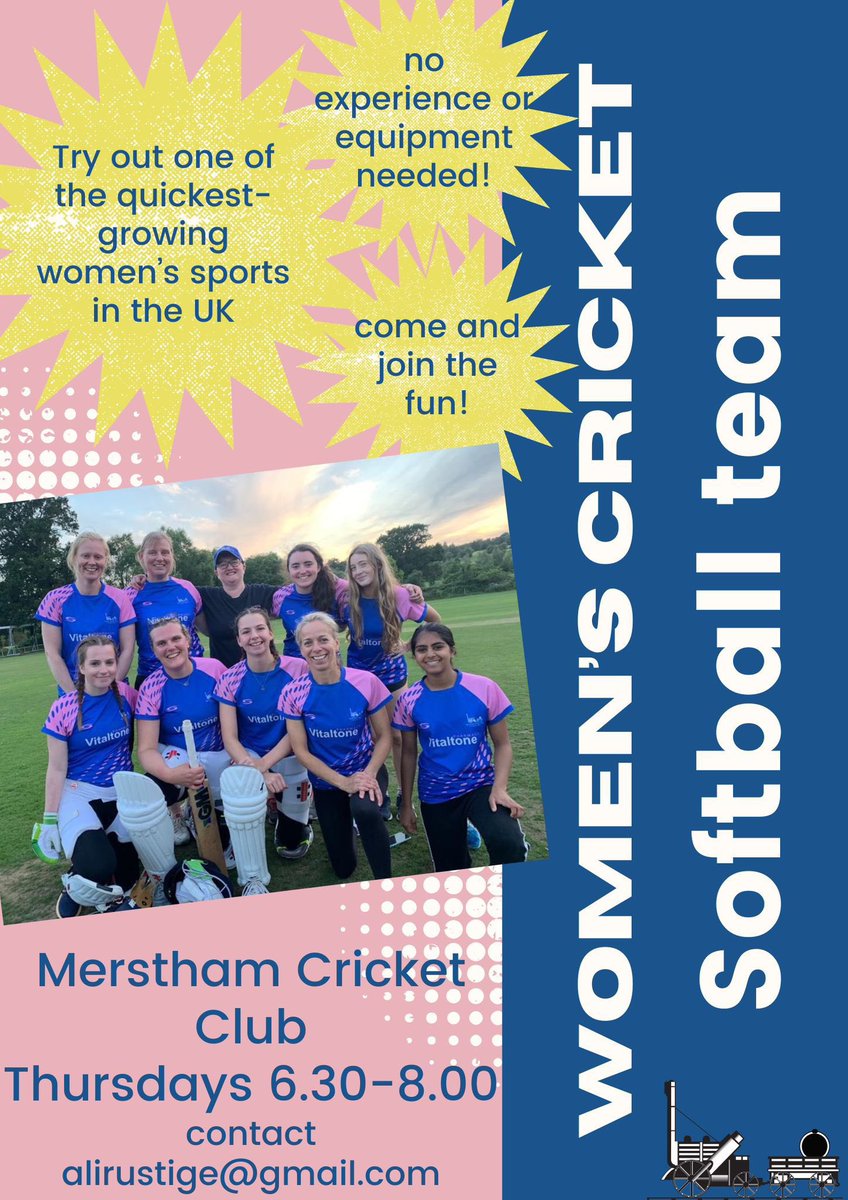 Come and join us at @mersthammagics #softballcricket #hardballcricket #greatfun #womenssport