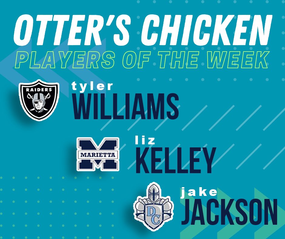 Help us congratulate our West Cobb #PlayersOfTheWeek! 🎉 Enjoy your FREE meal at Otter’s Chicken!
