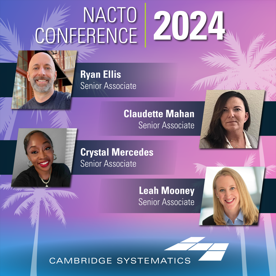 We're in Miami for the NACTO Conference! ☀️ Connect with us to learn more about our work helping cities build safe, sustainable, equitable, accessible streets. Thank you @NACTO to support this event as a sponsor!