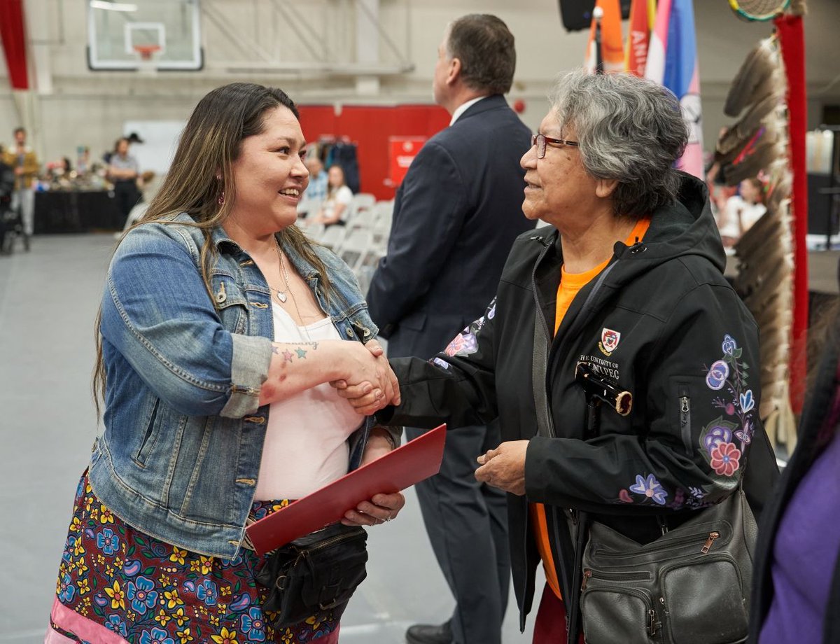 A few scenes from #UWinnipeg’s 19th annual Graduation Pow Wow yesterday.

Thanks go out to the dancers, drummers, singers, and spectators who helped us celebrate the achievements of our Indigenous graduates and honour Red Dress Day in community.

📷: <a href="/dave_101/">David Lipnowski</a>
