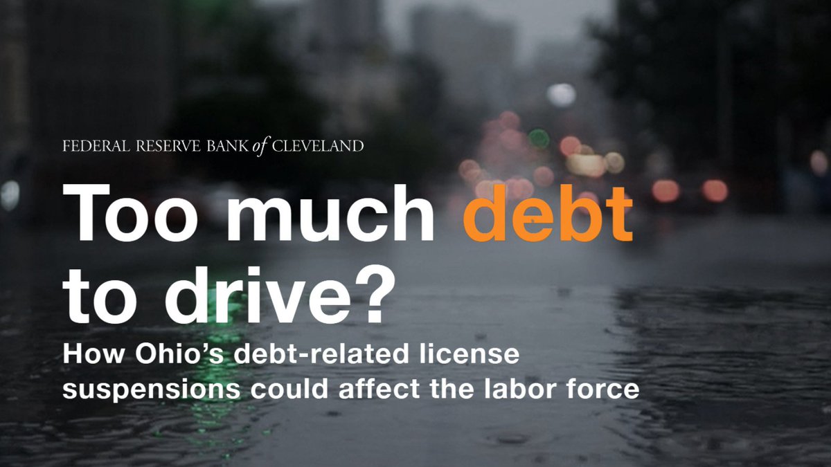 Our latest infographic, “Too much debt to drive? How Ohio’s debt-related license suspensions could affect the labor force,” highlights debt-related suspensions and how they may affect Ohio’s labor force. View key findings in this new multimedia piece: clefed.org/43XtmVz