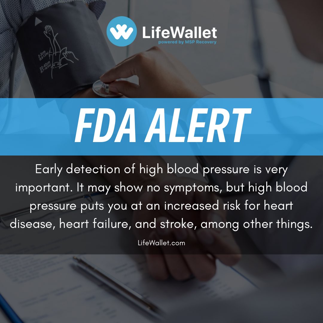 Early detection of high blood pressure is very important. Often referred to as the “silent killer” because it may show no symptoms, high blood pressure puts you at an increased risk for heart disease, heart failure, and stroke, among other things.  FDA.gov