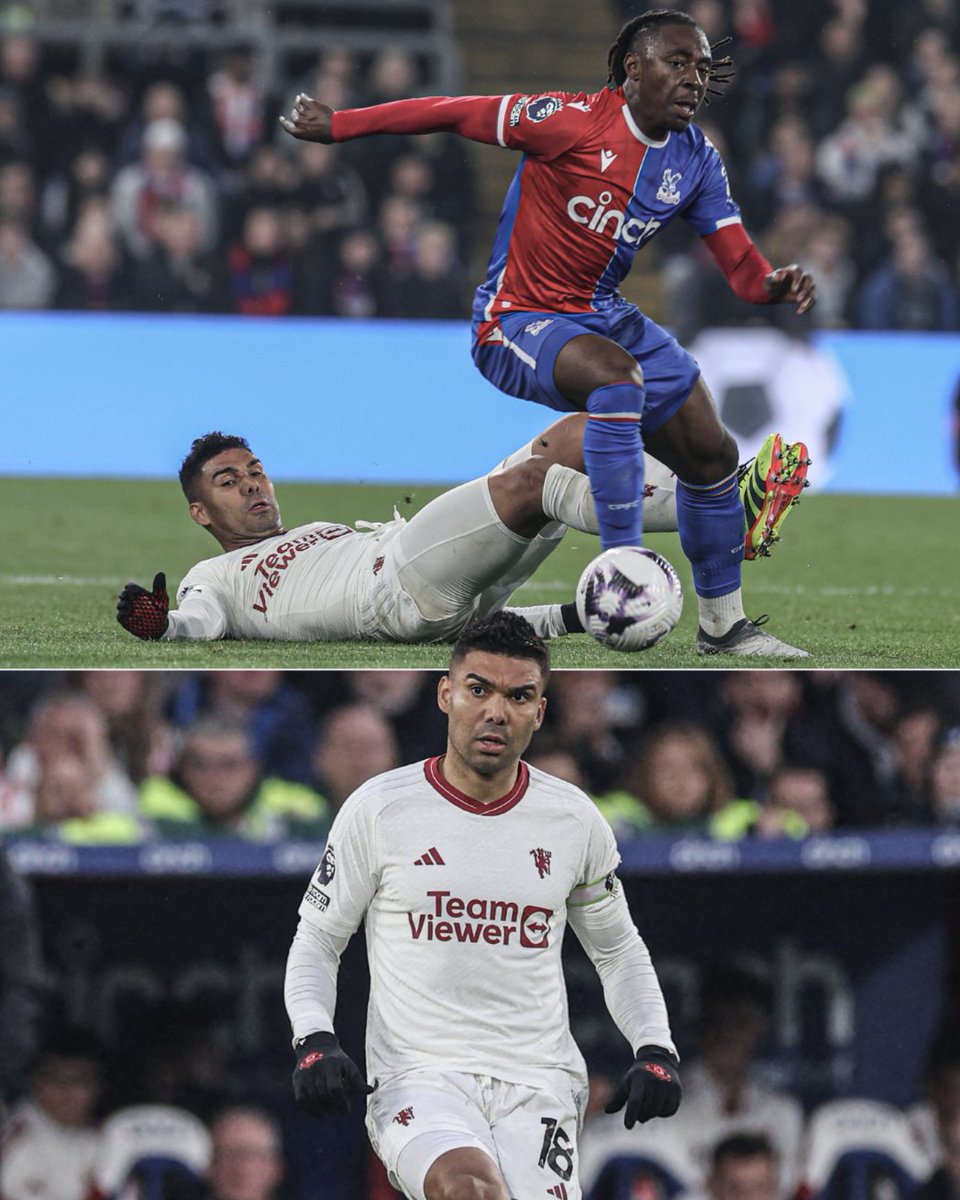 Casemiro’s first half against Crystal Palace: -Dribbled past four times. That’s twice as many times as Virgil van Dijk (2) has been dribbled past this season 😳