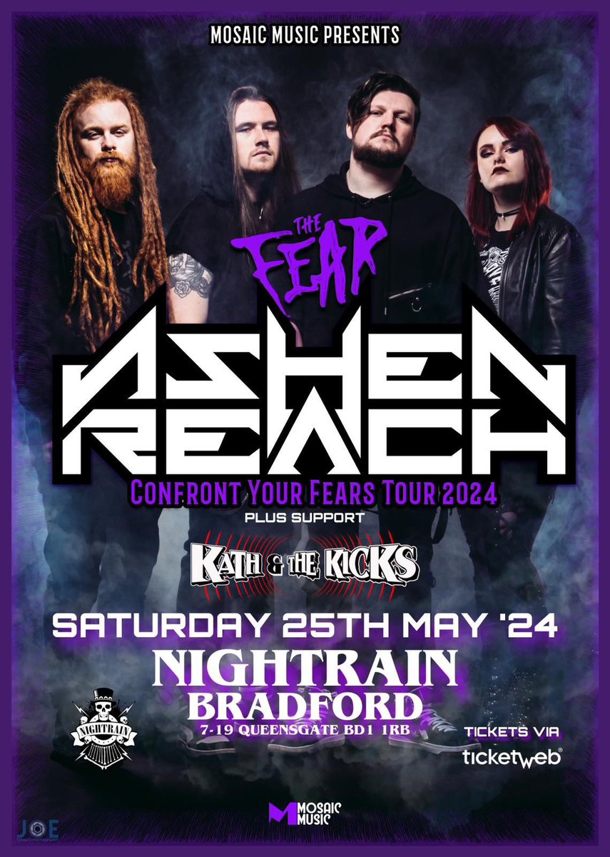 🔥ASHEN REACH🔥 ➕Support 💥Kath & The Kicks ▪️SATURDAY 25th MAY 🎫TICKETS 🔻🔻 ticketweb.uk/event/ashen-re… nightrain.co.uk @AshenReach @kathnthekicks @ITHERETWEETER1 @YorkshireGigGui @indiebd1 @visitBradford @musicyorkshire @allgigs @gigseekr