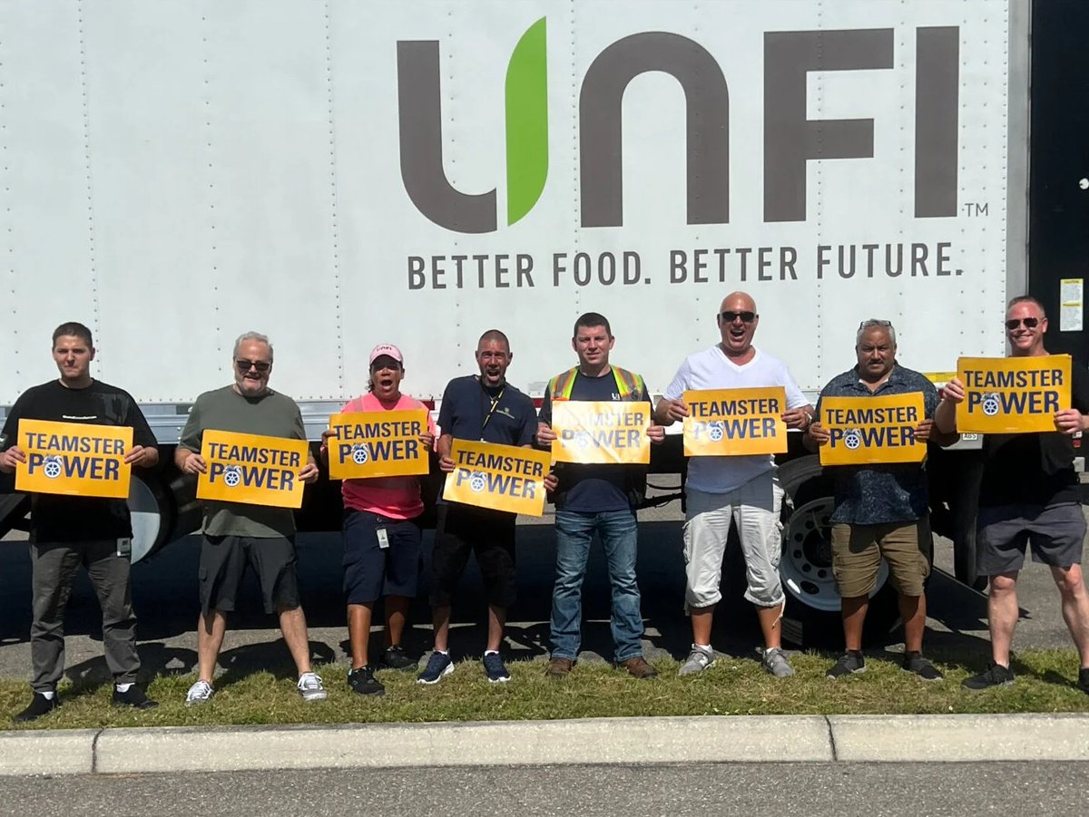 UNFI WORKERS IN FLORIDA JOIN TEAMSTERS Drivers at United Natural Foods, Inc. (UNFI) have unanimously voted to join #Teamsters Local 79 in Tampa, FL. The 80-worker group stood strong to overcome a nasty union-busting campaign by the natural food distributor, taking their fight to…