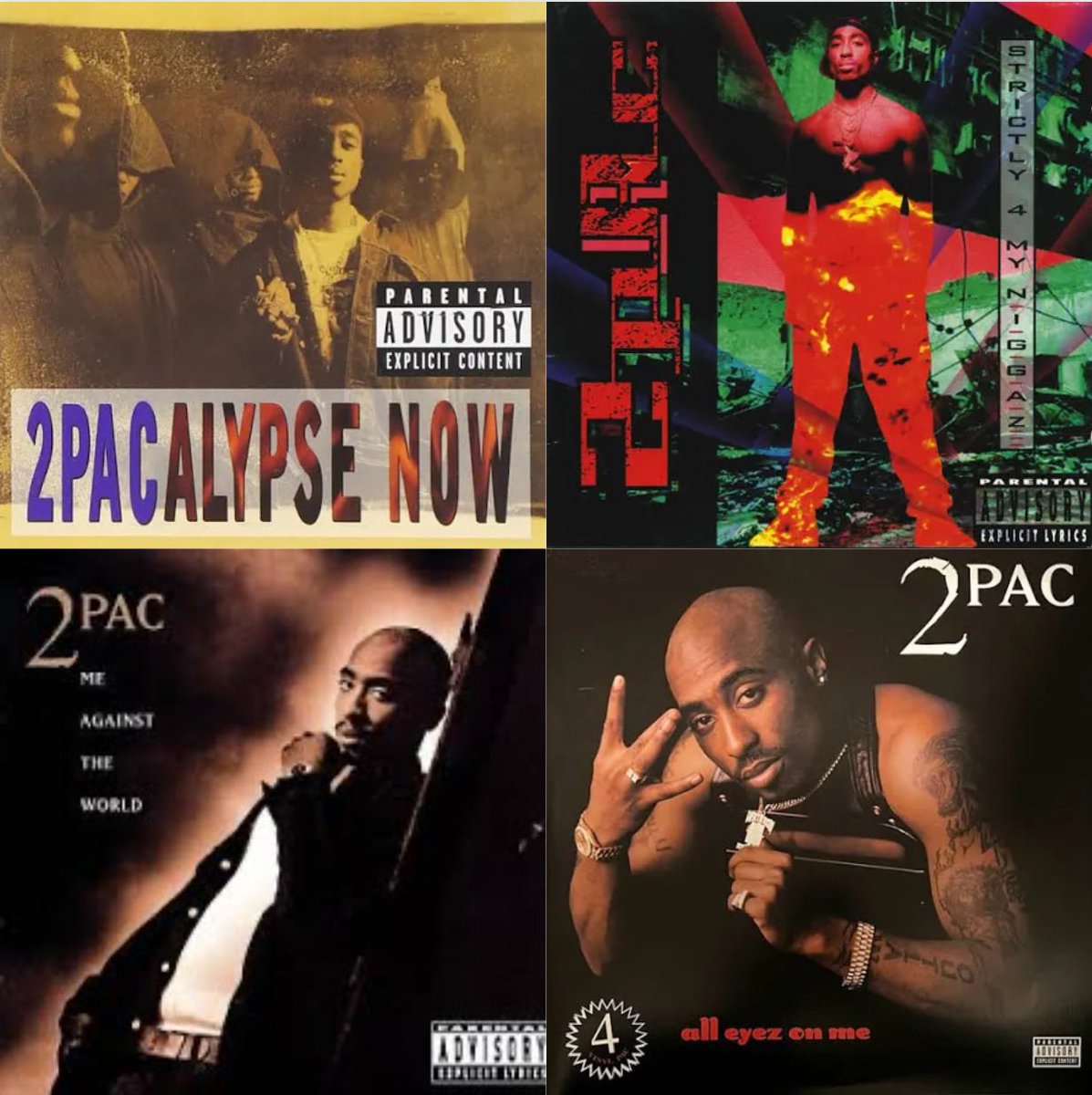 Which one is the best?

#RememberTheRecord #Tupac #2PacalypseNow #Podcasts #fyp #fy  #viral #DearMama #2Pac #MeAgainstTheWorld #AllEyezOnMe #AfeniShakur #Strictly4My #TheRappersCorner #DeathrowRecords #90sHipHop #WestCoastHipHop