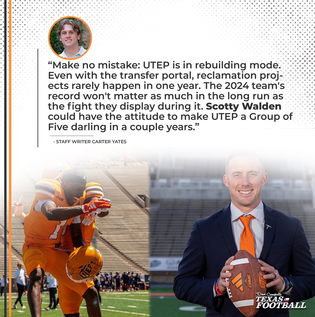 What's in store for Scotty Walden's first season at UTEP? @Carter_Yates16 had a long sit down with some of the staff and players for the summer magazine. #PicksUp Here's a sneak peek at what he learned: texasfootball.com/article/2024/0…