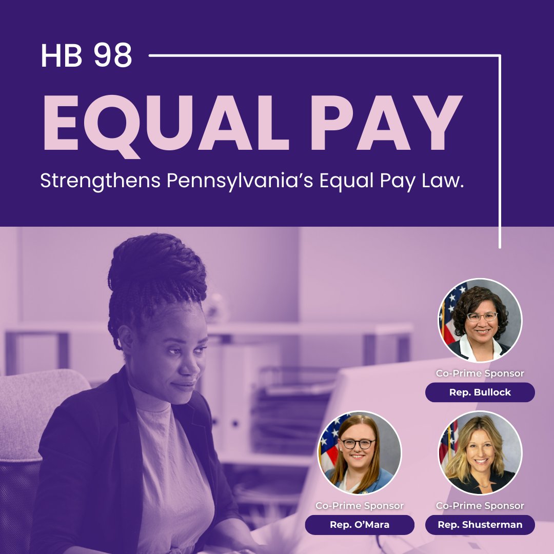The #EqualPayAct, introduced by @RepDonnaBullock, @RepOMara, & I passed the #PAHouse today! The gender pay gap disproportionately affects working mothers. By eliminating this disparity, we can lift thousands of families out of poverty by ensuring #equalpayforequalwork. #EqualPay